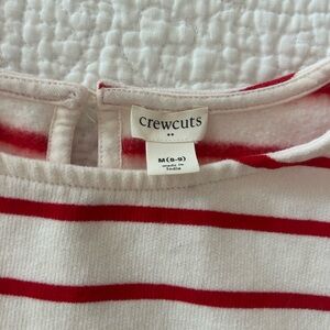Crewcuts Red and White Striped Tee (Shirt Only) size 8